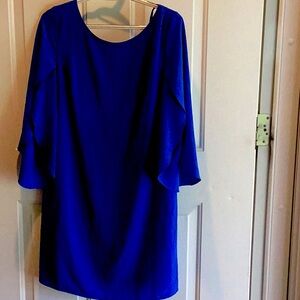 AB Studio Blue Dress with Butterfly Sleeves